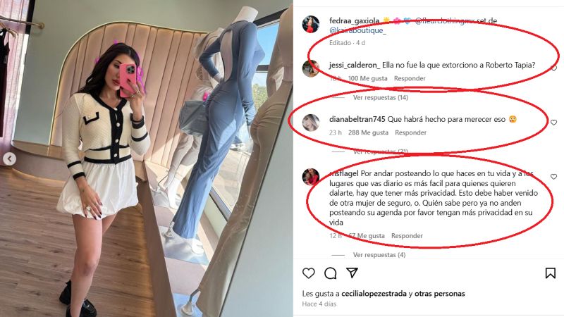 En los comentarios de sus fotografías en Instagram la gente crea sus propias teorías sobre el asesinado de Fedra.