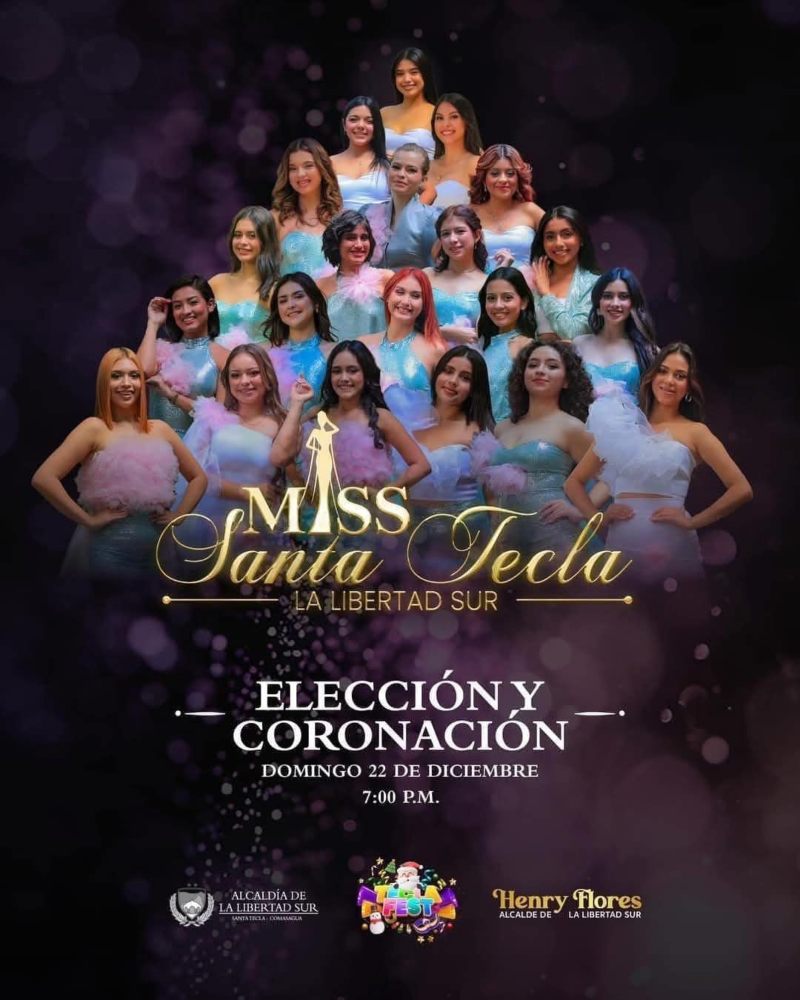 Ellas son las aspirantes a la corona de Miss Santa Tecla.