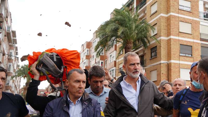 sucesos 2024 inundaciones España valencia rey reina atacado