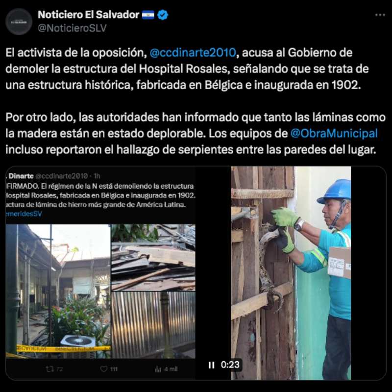 intervencion edificio hospital rosales estructura antigua con laminas traidas de belgica