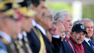 Daniel Ortega en acto Venezuela