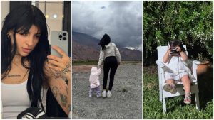 Cazzu y su hija Inti