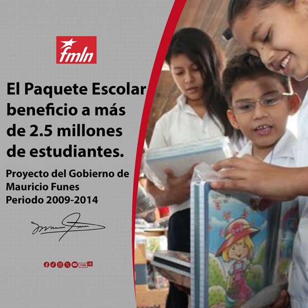 FMLN paquetes escolares