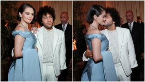 Selena Gomez y Benny Blanco en los Globos de Oro 2025