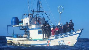 El barco en el que era llevada una tonelada y media de cocaína, según informó Nayib Bukele. Foto: X/@nayibbukele