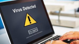Virus Detected Alert Hacking Piracy Risk Shield Concept