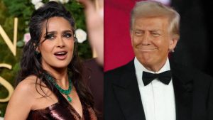 Salma Hayek y Donald Trump