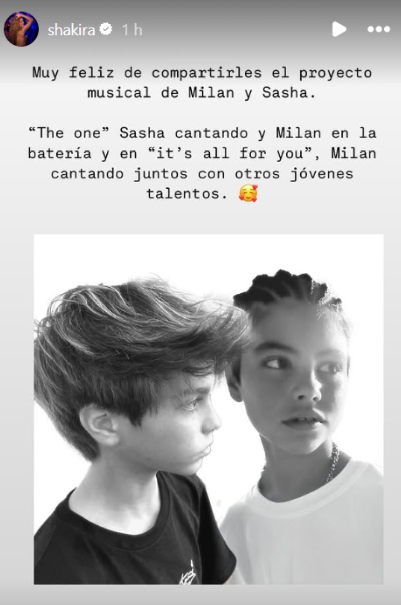 Milan y Sasha poco a poco van ingresando en el mundo de la música.