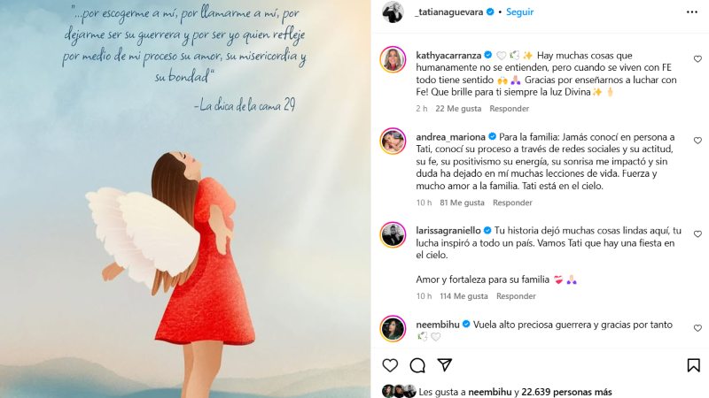 La familia de Tatiana Guevara sigue publicando mensajes en las redes sociales de la creadora de contenido