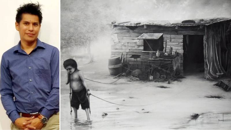 Aníbal Vásquez participa en muestra colectiva en Honduras con una pieza