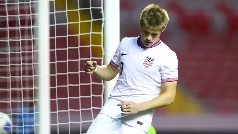 El delantero Chase Adams, de Estados Unidos, anotó 10 goles en 69 minutos. Foto EDH/Cortesía Concacaf.