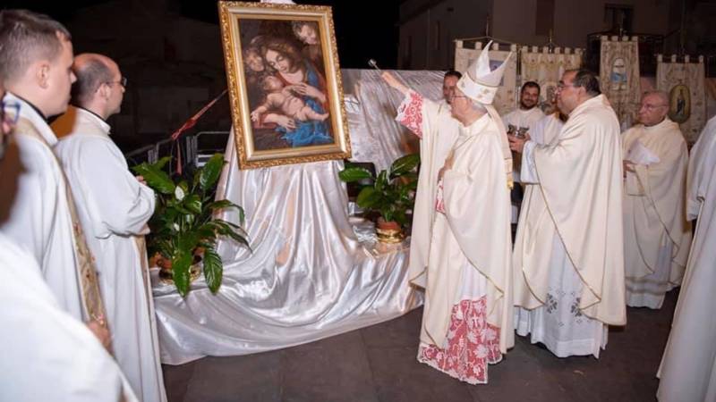 Consagración de la obra La Madonna del Conforto de Roccamena