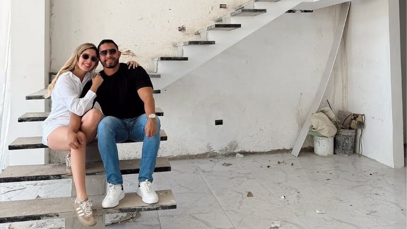 Larissa Graniello y su pareja Hans Pinto