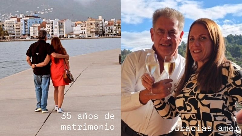 Moisés Urbina y las fotos de aniversario con su esposa