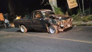 El conductor del pick up detuvo la marcha tras la colisión