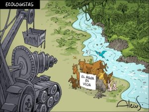 Caricatura Alecus ecologistas mineria