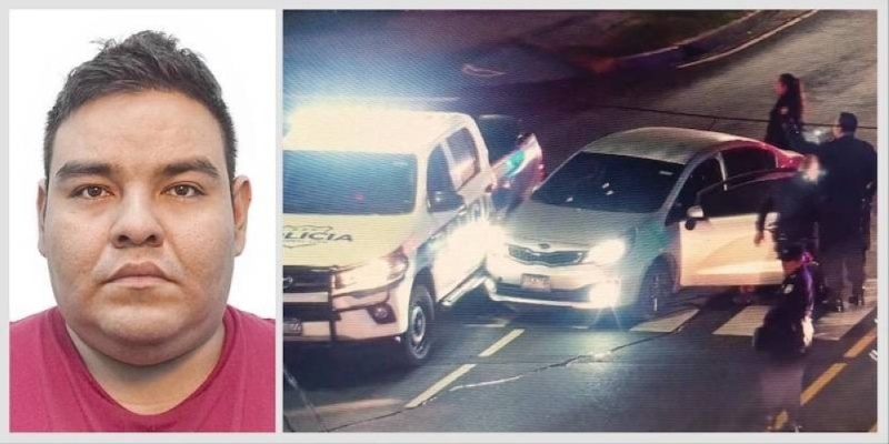 Ayrton Villalta fue detenido en las cercanías de las fuentes Beethoven, reportó la PNC. Fotos: PNC