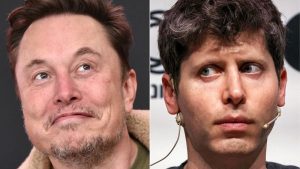 Elon Musk y y el director ejecutivo de OpenAI, Sam Altman.