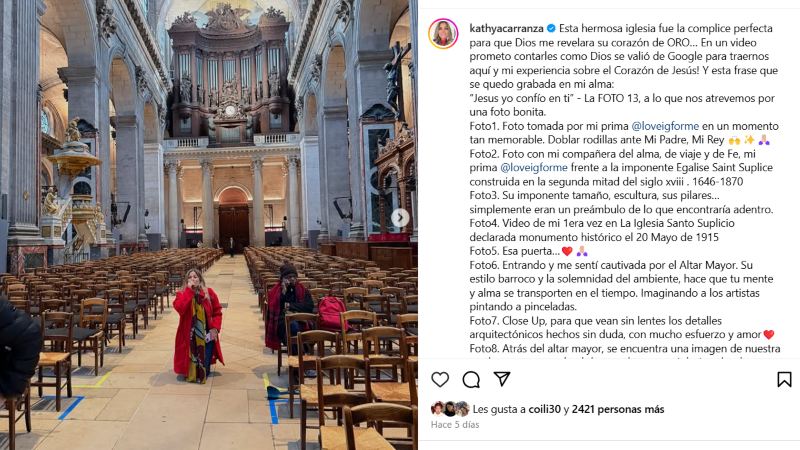 Kathya Carranza compartió más de una docena de fotos de su viaje.