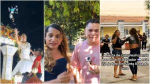 La Moycito está feliz de compartir su fiesta con todos los salvadoreños.