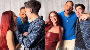 Nicolle Figueroa junto a Will Smith.