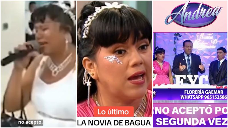 Novia Fugitiva es entrevistada en un programa de televisión peruano. / 
