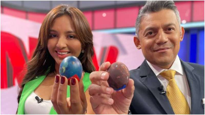 Ana Quintanilla y Alex Pineda, presentadores de Noticias 4 Visión. / 