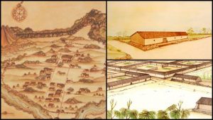 Ilustraciones de la villa de San Salvador de 1528 en La Bermuda.