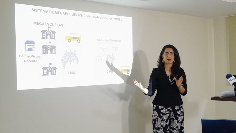 La propuesta de ley presentada por la diputada Claudia Ortiz busca crear un sistema de megaescuelas que absorba la matrícula de escuelas con menos capacidades en zonas cercanas. Foto EDH / Susana Peñate