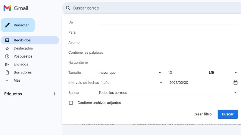 Gmail filtro