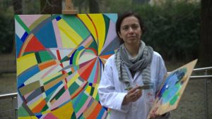 Pintora salvadoreña Gothy López en Milán