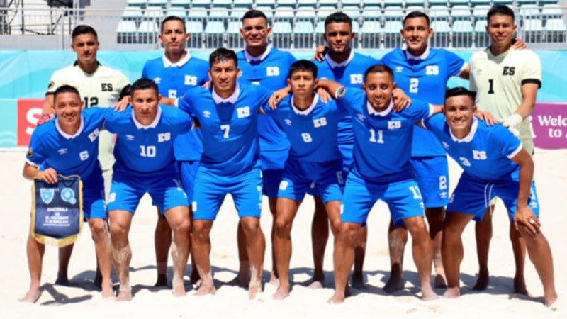 El seleccionado playero, en el duelo ante Guatemala. Foto: Cortesía Fesfut/LaSelecta