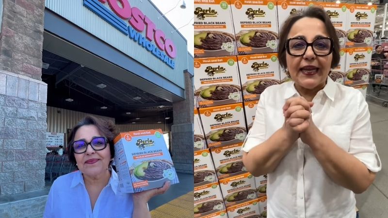 Video viral de empresaria que vende frijoles en Costco
