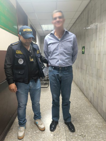  Jorge Alberto Gaitán Castro fue arrestado en una sede judicial de la capital guatemalteca. Foto: PNC de Guatemala