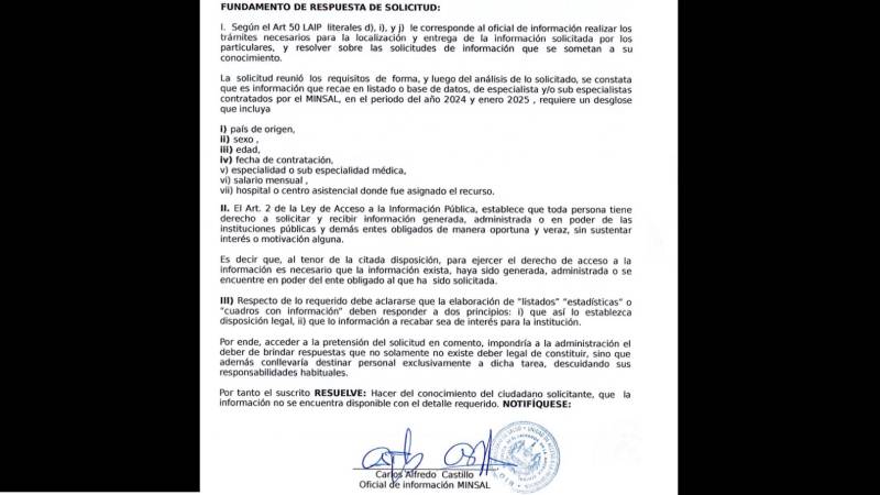 Médicos- Especialista- Extranjeros-Gobierno- Solicita