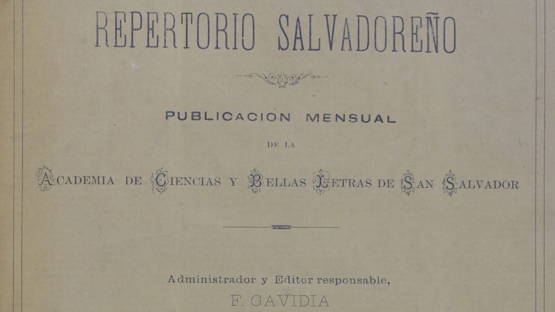 Portadilla de la revista sansalvadoreña en la que Carazo publicó sus traducciones de Twain.