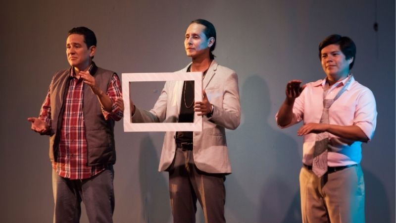 A la izquierda, Fer Rodríguez interpretando a Marcos; en el centro, Carlos Córdova en el papel de Sergio; y a la derecha, Pechan Osorio como Iván. / 