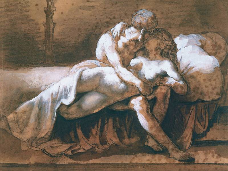 "El beso" de Theodore Gericault