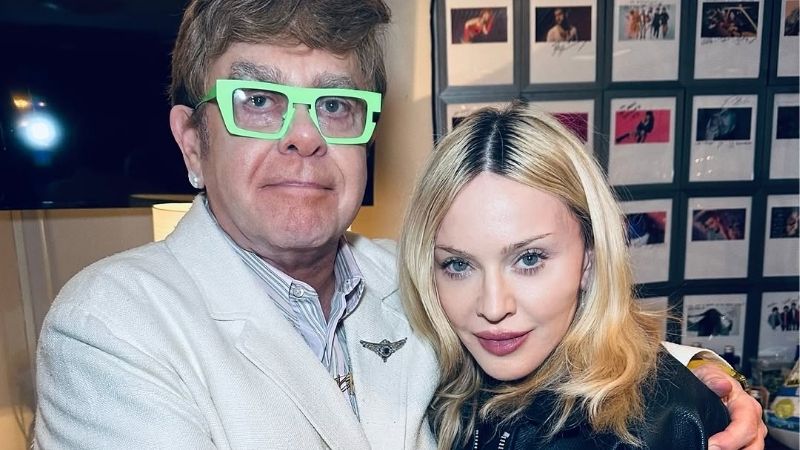 Madonna anunció con un post en Instagram su reconciliación con Elton John después de 20 años de una mala relación. / 