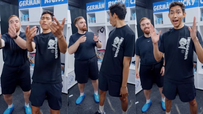 El épico junte entre Fernanfloo e Ibai Llanos en el partido de MrBeast.  / 