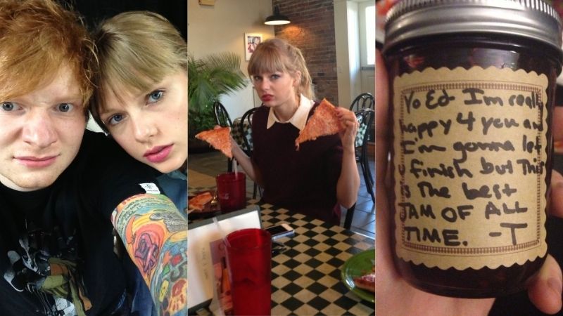 Ed Sheeran compartió algunas fotos privadas con Taylor Swift en 2015.  / 