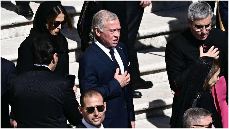Jordania Abdala II - Rania- Papa Francisco