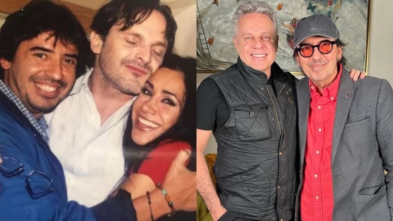 Memo del Bosque con Miguel Bosé y Alexis Ayala