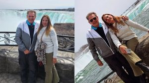 Moisés Urbina y su esposa Maryssa en Canadá