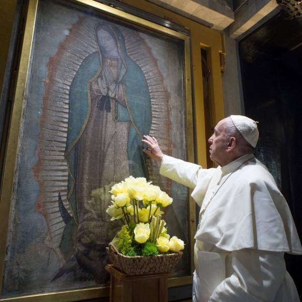 Papa Francisco en el Santuario de Nuestra Señora de Guadalupe en México