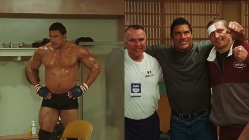 Dwayne Johnson playing Mark Kerr