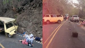 Escena del accidente de tránsito que dejó a dos personas fallecidas. Foto EDH / Cortesía PNC.