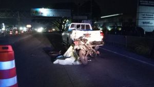 El accidente ocurrió pasadas las 11:00 de la noche en sentido al occidente del país. Foto: Cortesía