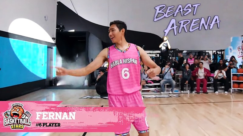Fernanfloo partido de baloncesto contra MrBeast
