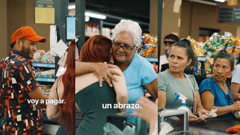 Nicolle Figueroa pagó el súper de varios salvadoreños. / 
